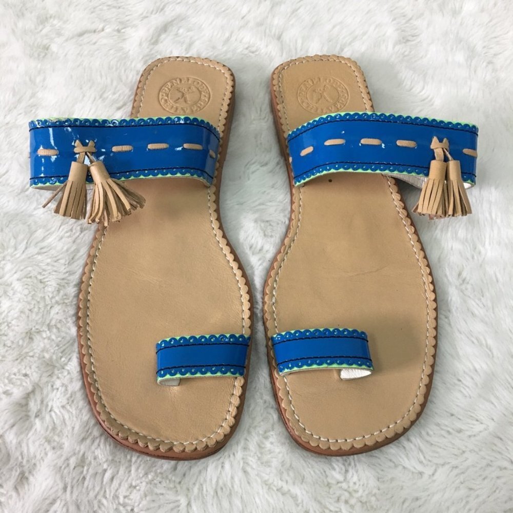 Penelope Chilvers Women's Blue Handcrafted Sandals Size 41
